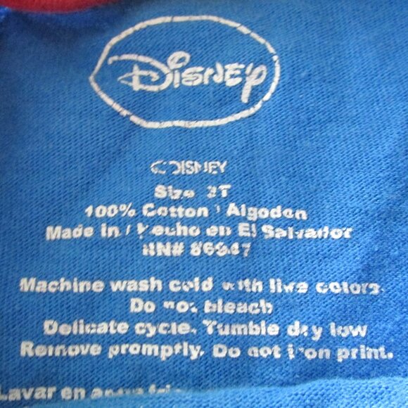 Disney‎ Mickey Mouse Pullover T Shirt Boys Size 3T Red Blue Long Sleeve Top Tee - Picture 3 of 3